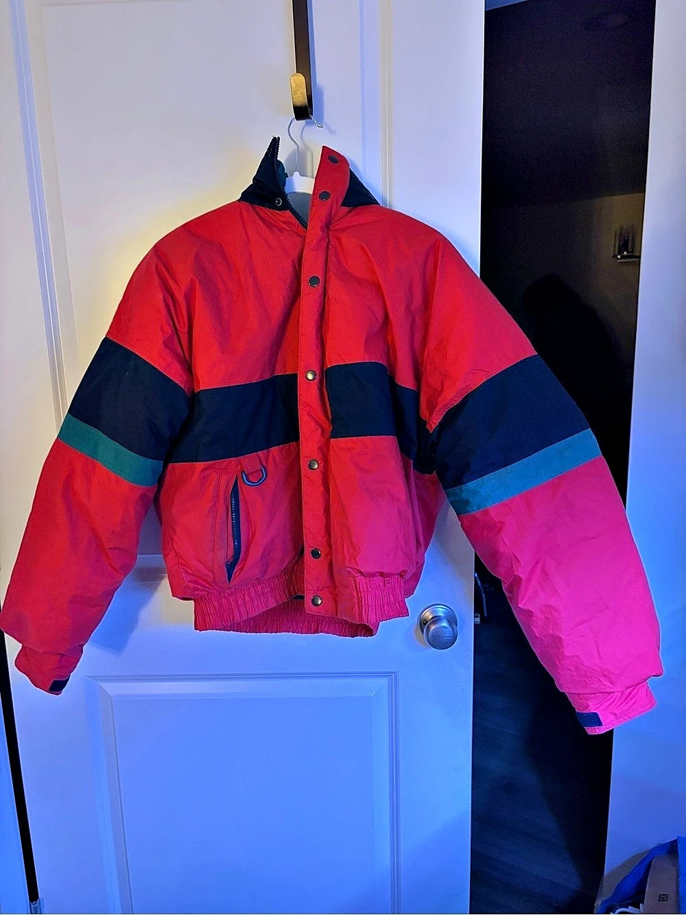 Vintage life’s adventure Dash Color down Block Ski Jacket Size Medium Like New